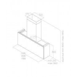 ELICA RULES DEKT/F/120 GRES DEKTON OKAP PRZYŚCIENNY