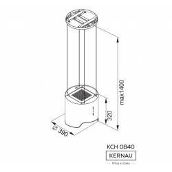 Kernau KCH 0840 W LAMP ISLAND biały wyspowy
